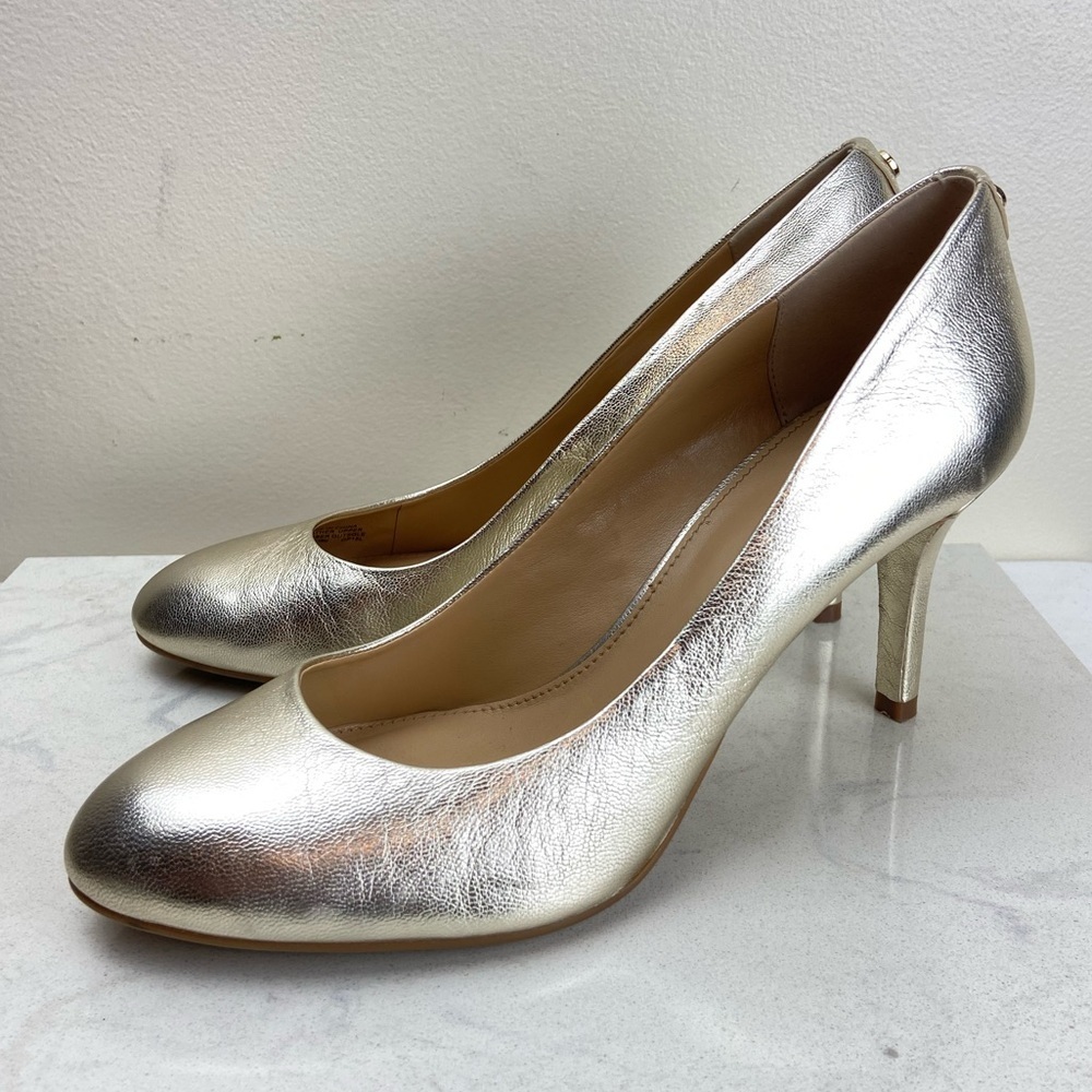 MICHAEL Michael Kors' Ashby Gold Heel Pumps